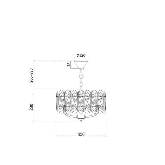 Freya FR5371CL-07BS Люстра на штанге Pietra, изображение 2