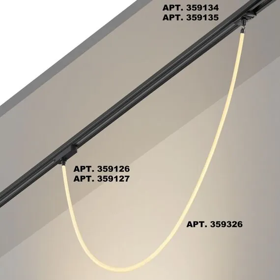 NOVOTECH 359326 KONST NT24 000 черный Светильник светодиодный IP20 LED 3000K 14W 170-265V 1360Лм RAMO, изображение 4