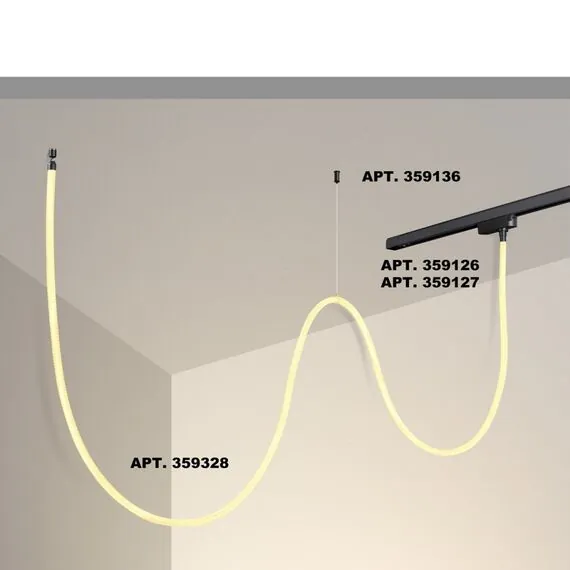 NOVOTECH 359328 KONST NT24 000 черный Светильник светодиодный IP20 LED 3000K 25W 170-265V 2420Лм RAMO, изображение 4