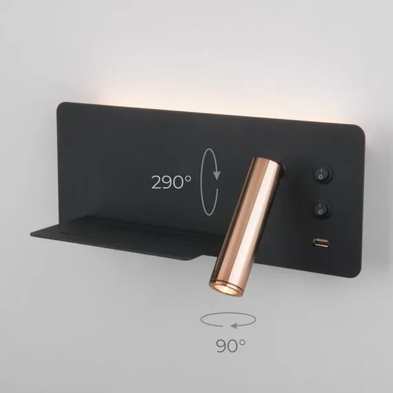 Elektrostandard a053083 MRL LED 1113 Светильник настенный светодиодный Fant L чёрныйзолото, изображение 2