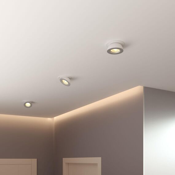 Elektrostandard a060946 Pruno белый серебро 8W 4200К (25080/LED)/Встраиваемый светодиодный светильник, изображение 4