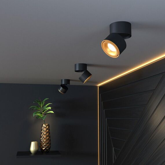 Elektrostandard a050528 DLR031 15W 4200K Светильник светодиодный стационарный 3100 черный/матовый золото, изображение 4