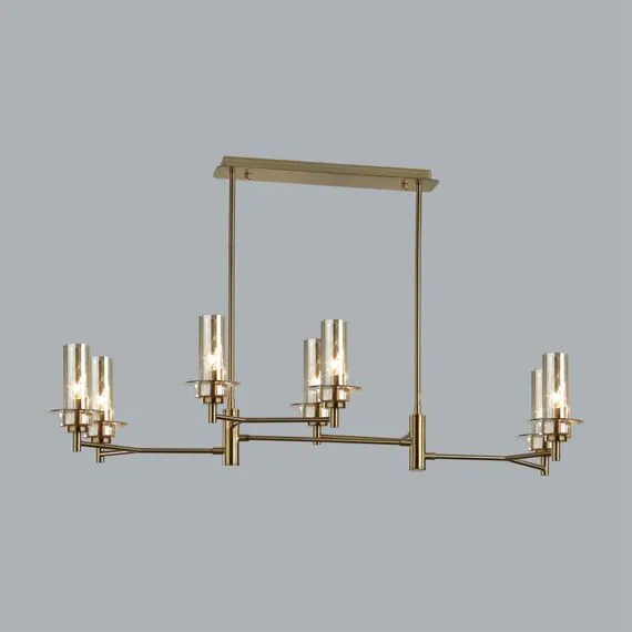 LUMION 6554/8C CLASSI LN25 28 бронза/коньячный/металл/стекло Люстра потолочная E14 8*40W 220V MADONNA, изображение 5