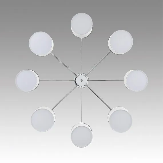 LUMION 6591/8 CLASSI LN25 62 хром/белый, металл/текстиль Люстра подвесная E14 8*40W 220V SUNTORI, изображение 4