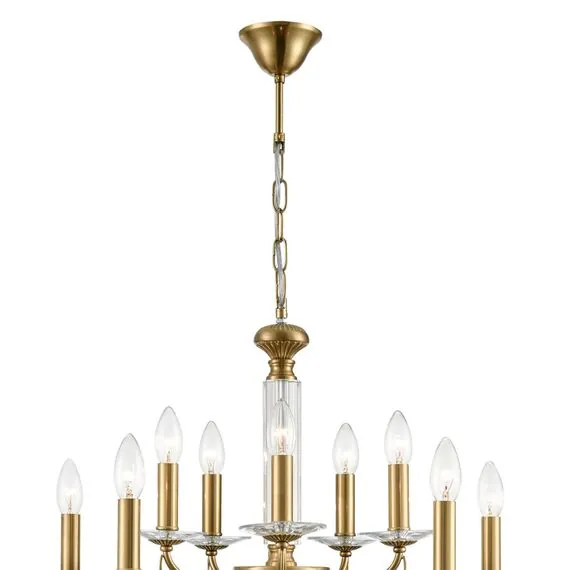 LUMION 8033/10 CLASSI LN25 16 медь, металл/стекло Люстра подвесная Е14 10*40W 220V INCANTO, изображение 4