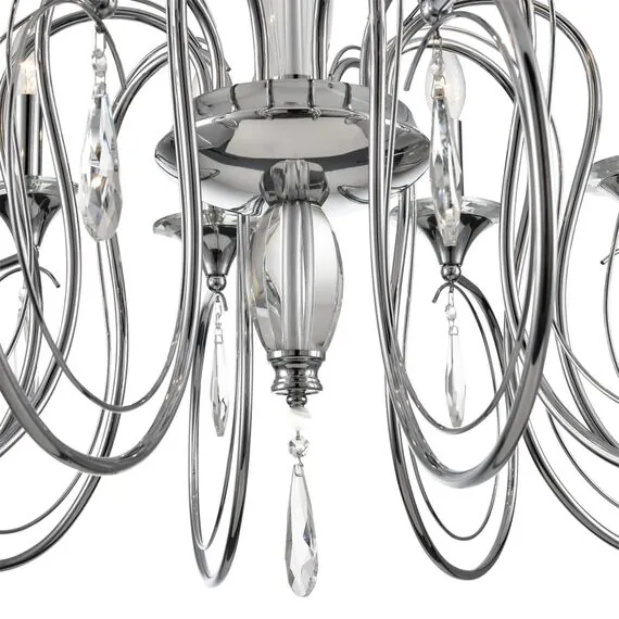 LUMION 8032/10 CLASSI LN25 20 хром, металл/хрусталь Люстра подвесная Е14 10*40W 220V LAOKA, изображение 3