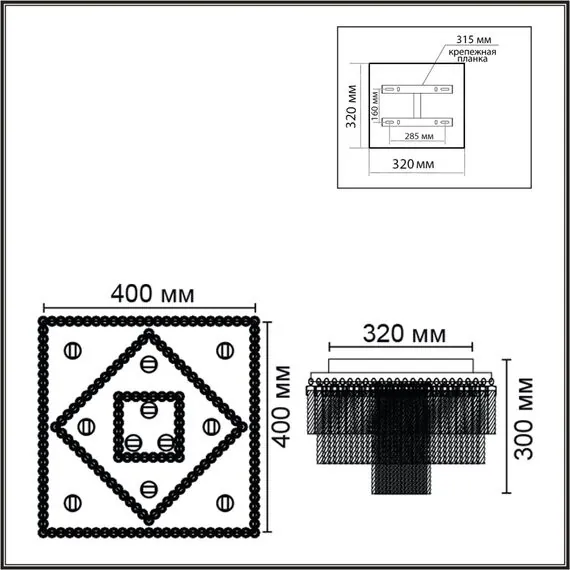 LUMION 6576/11CS CLASSI LN24 черный/прозрачный/металл/стекло Люстра потолочная G9 11*20W 220V SPIRALS, изображение 2