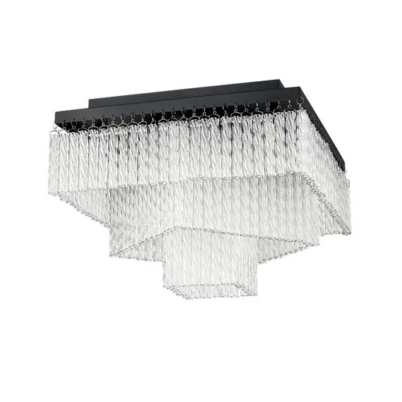 LUMION 6576/11CS CLASSI LN24 черный/прозрачный/металл/стекло Люстра потолочная G9 11*20W 220V SPIRALS