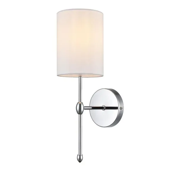 LUMION 6589/1W CLASSI LN25 60 хром/белый, металл/текстиль Бра E14 1*40W 220V LATTI, изображение 4