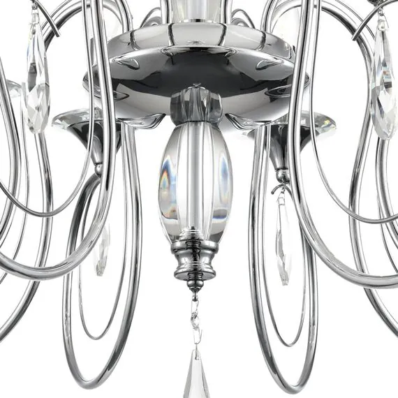 LUMION 8032/8 CLASSI LN25 20 хром, металл/хрусталь Люстра подвесная Е14 8*40W 220V LAOKA, изображение 3