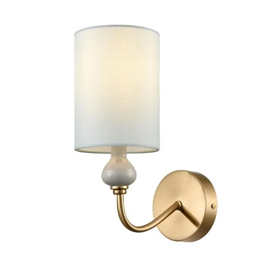 LUMION 6590/1W CLASSI LN25 57 латунь/мятный зеленый, металл, керамика/текстиль Бра E14 1*40W 220V ANRI, изображение 4