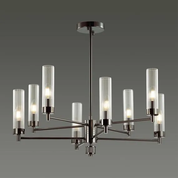 LUMION 5275/8C CLASSI LN23 38 черный хром Люстра потолочная E14 8*40W 220V KAMILLA, изображение 3