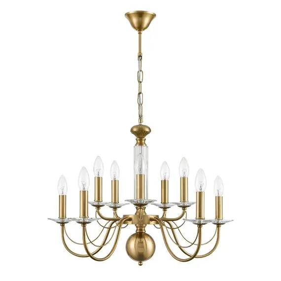 LUMION 8033/10 CLASSI LN25 16 медь, металл/стекло Люстра подвесная Е14 10*40W 220V INCANTO