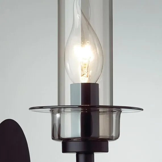 LUMION 6555/1W CLASSI LN25 29 черный/дымчатый/металл/стекло Бра E14 1*40W 220V MADONNA, изображение 6