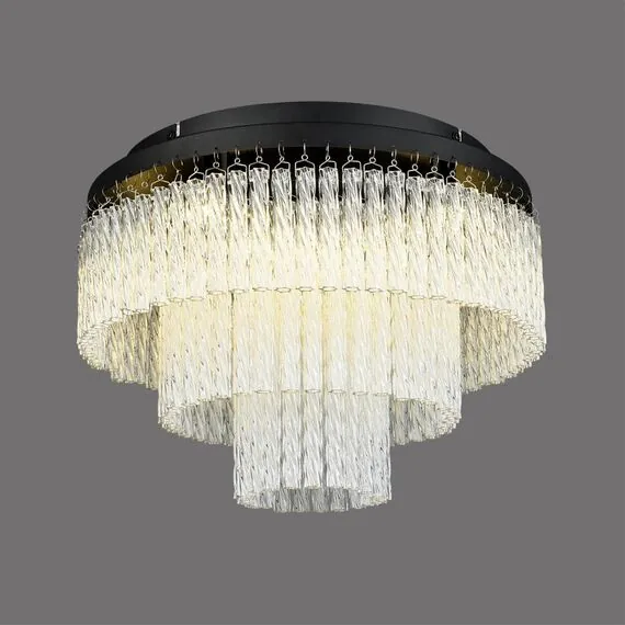 LUMION 6576/11CR CLASSI LN24 черный/прозрачный/металл/стекло Люстра потолочная G9 11*20W 220V SPIRALS, изображение 4