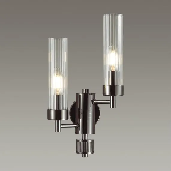 LUMION 5275/2W CLASSI LN23 37 черный хром Бра E14 2*40W 220V KAMILLA, изображение 3