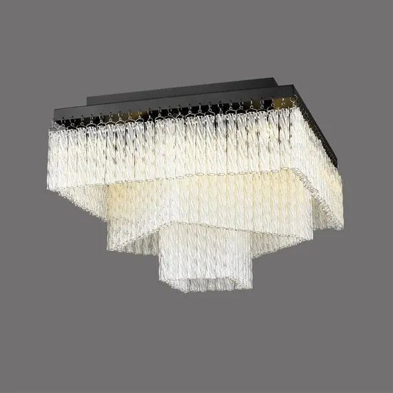 LUMION 6576/11CS CLASSI LN24 черный/прозрачный/металл/стекло Люстра потолочная G9 11*20W 220V SPIRALS, изображение 4