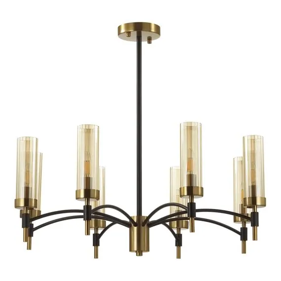 LUMION 6538/8C CLASSI LN23 34 чёрный, латунь Люстра потолочная E14 8*40W 220V SHARON