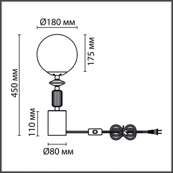 LUMION 6580/1T CLASSI LN25 53 французское золото, серый/белый металл, керамика/стекло Лампа настольная E14 1*40W 220V VIVIEN, изображение 2