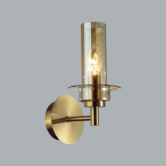 LUMION 6554/1W CLASSI LN25 27 бронза/коньячный/металл/стекло Бра E14 1*40W 220V MADONNA, изображение 4