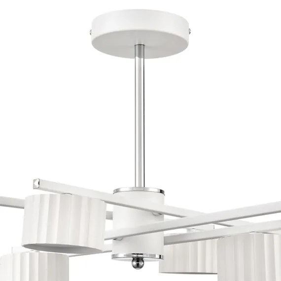 LUMION 8241/8C COMFI LN25 202 белый/хром, металл Люстра потолочная LED GX53 8*7W 220V KARINA, изображение 4