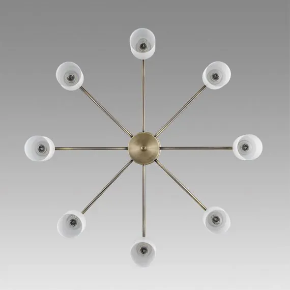 LUMION 8100/8C COMFI LN25 74 бронза/белый металл/стекло Люстра потолочная Е14 8*40W 220V MAVE, изображение 5