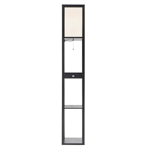 LUMION 8092/1F COMFI LN25 361 черный/белый, дерево/текстиль Торшер Е27 1*60W 220V PRACTIC, изображение 8