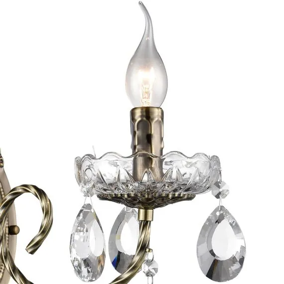 LUMION 8190/1W CLASSI LN25 24 античная бронза, металл/хрусталь Бра E14 1*40W 220V LINN, изображение 8