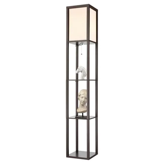 LUMION 8090/1F COMFI LN25 361 кофейный/белый, дерево/текстиль Торшер Е27 1*60W 220V PRACTIC, изображение 3