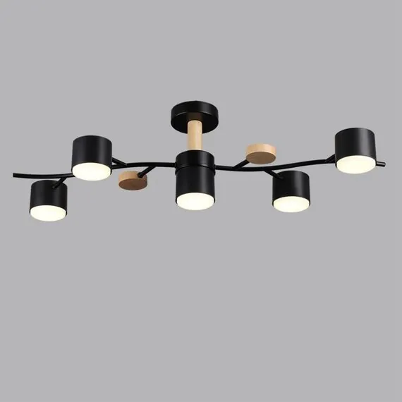 LUMION 8194/5C COMFI LN25 261 черный, металл/дерево/пластик Потолочный светильник LED GX53 5*9W 220V CRYPTO, изображение 5