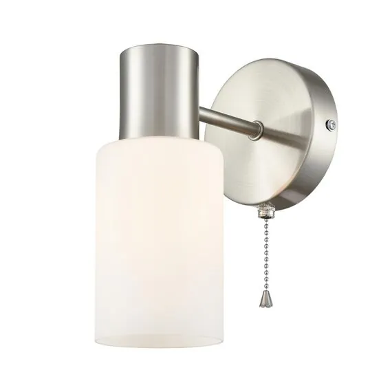 LUMION 8099/1W COMFI LN25 76 никель/белый металл/стекло Бра Е14 1*40W 220V MAVE, изображение 5