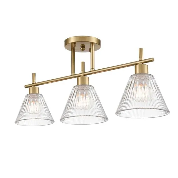 LUMION 8188/3C COMFI LN25 190 латунь/прозрачный, металл/стекло Потолочный светильник E14 3*40W 220V VIVIAN, изображение 6