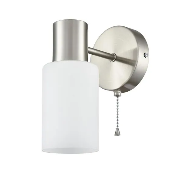 LUMION 8099/1W COMFI LN25 76 никель/белый металл/стекло Бра Е14 1*40W 220V MAVE