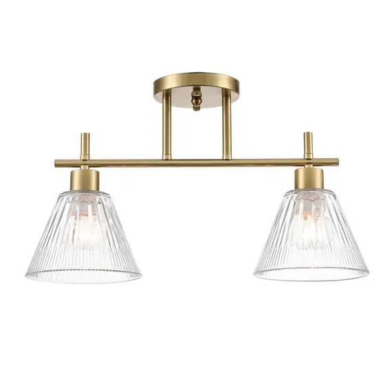 LUMION 8188/2C COMFI LN25 190 латунь/прозрачный, металл/стекло Потолочный светильник E14 2*40W 220V VIVIAN, изображение 5