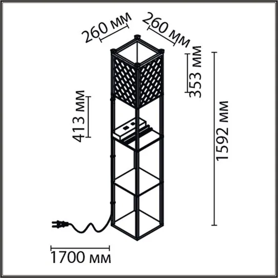 LUMION 8093/1F COMFI LN25 361 черный/белый, дерево/текстиль Торшер Е27 1*60W 220V PRACTIC, изображение 2