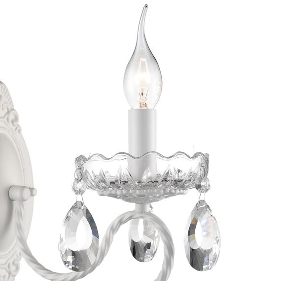 LUMION 8189/1W CLASSI LN25 23 белый металл/хрусталь Бра E14 1*40W 220V SNOW, изображение 8