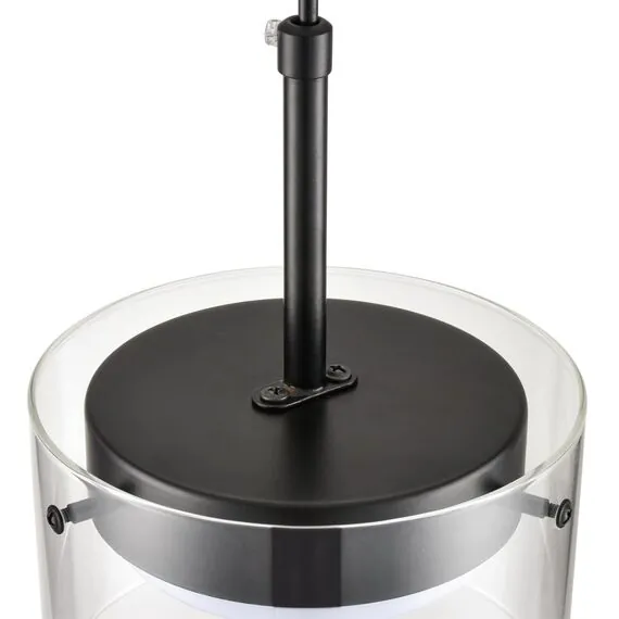 LUMION 8232/1 COMFI LN25 193 черный/прозрачный, металл/стекло Подвес LED GX70 1*10W 220V NATALINA, изображение 3