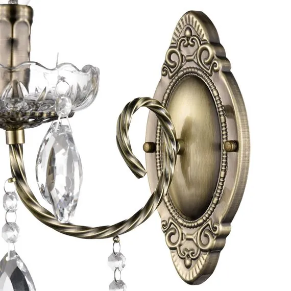 LUMION 8190/1W CLASSI LN25 24 античная бронза, металл/хрусталь Бра E14 1*40W 220V LINN, изображение 4