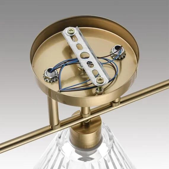 LUMION 8188/3C COMFI LN25 190 латунь/прозрачный, металл/стекло Потолочный светильник E14 3*40W 220V VIVIAN, изображение 7