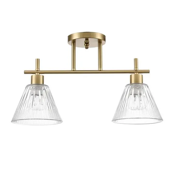 LUMION 8188/2C COMFI LN25 190 латунь/прозрачный, металл/стекло Потолочный светильник E14 2*40W 220V VIVIAN