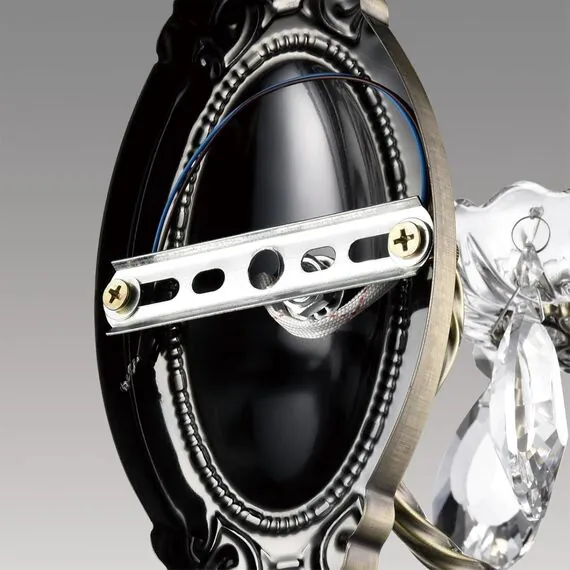 LUMION 8190/1W CLASSI LN25 24 античная бронза, металл/хрусталь Бра E14 1*40W 220V LINN, изображение 7