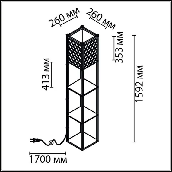 LUMION 8091/1F COMFI LN25 361 дерево/белый, дерево/текстиль Торшер Е27 1*60W 220V PRACTIC, изображение 2