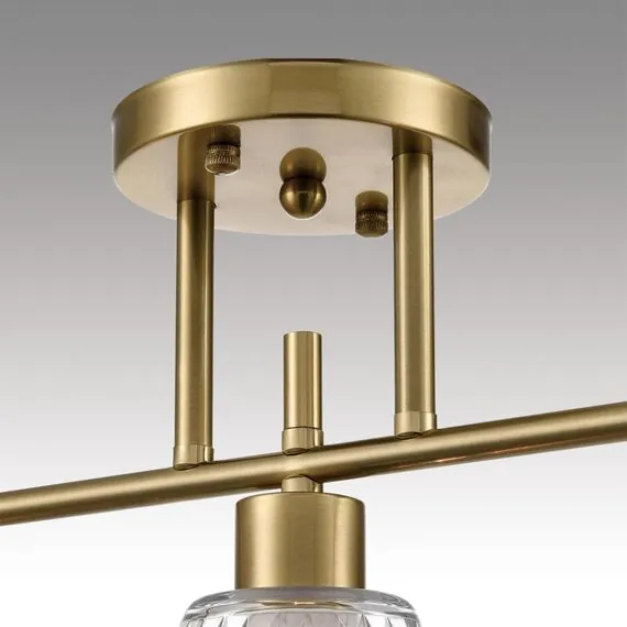 LUMION 8188/3C COMFI LN25 190 латунь/прозрачный, металл/стекло Потолочный светильник E14 3*40W 220V VIVIAN, изображение 9