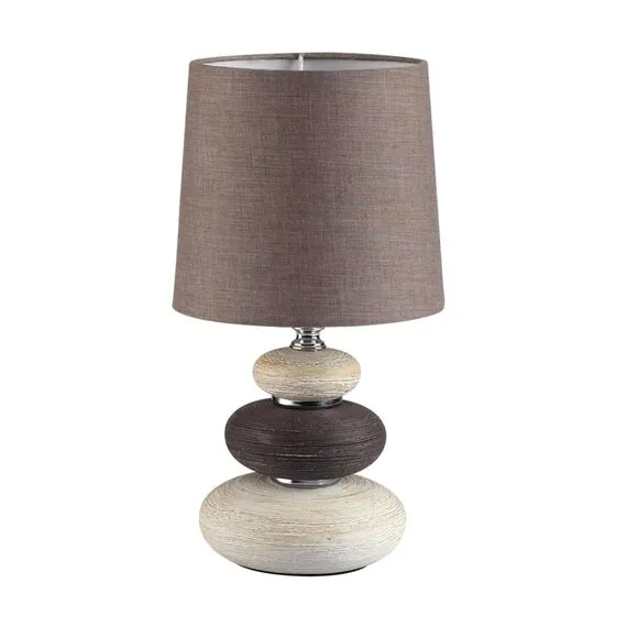 LUMION 8126/1T COMFI LN25 000 коричневый/бежевый/белый, керамика/текстиль Настольная лампа Е14 1*40W 220V LATZA