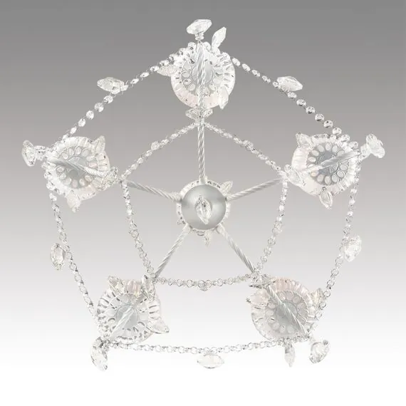 LUMION 8189/5 CLASSI LN25 23 белый,  металл/хрусталь Люстра E14 5*40W 220V SNOW, изображение 5