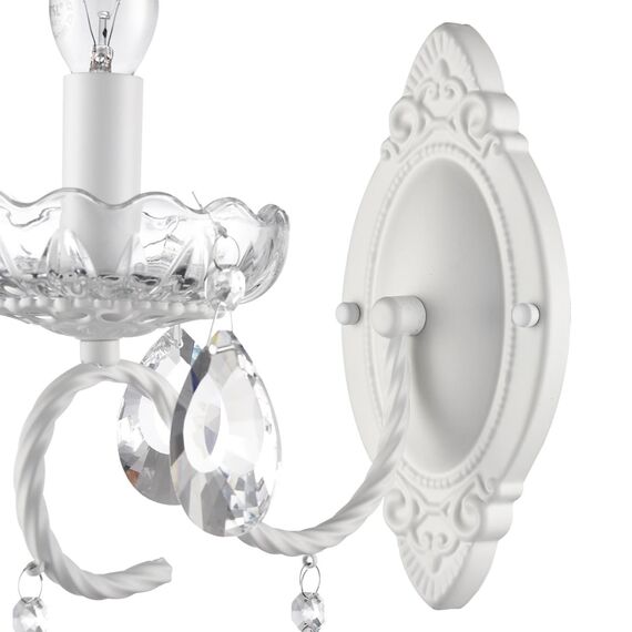 LUMION 8189/1W CLASSI LN25 23 белый металл/хрусталь Бра E14 1*40W 220V SNOW, изображение 4