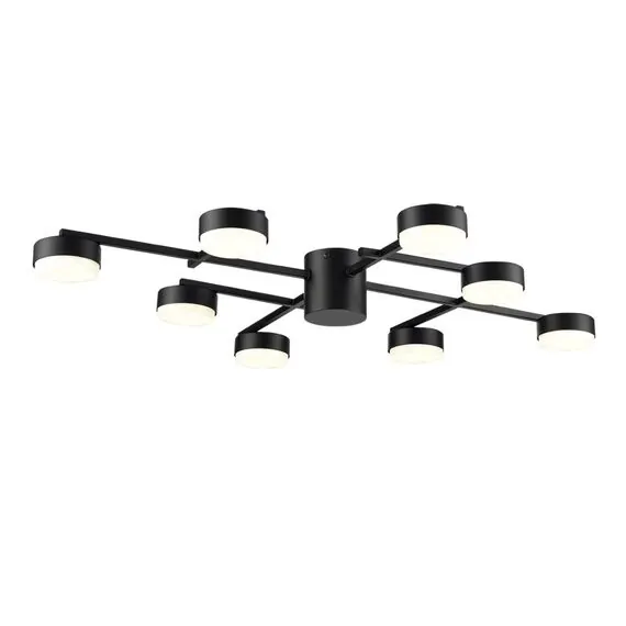 LUMION 8186/8C COMFI LN25 205 черный, металл Люстра потолочная LED GX53 8*7W 220V DABRA, изображение 4