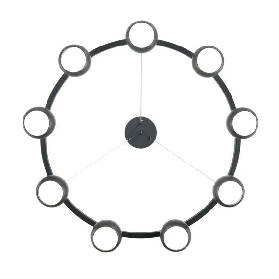 LUMION 8242/9 COMFI LN25 203 черный металл Светильник подвесной LED GX53 8*7W 220V LUAZANA, изображение 3