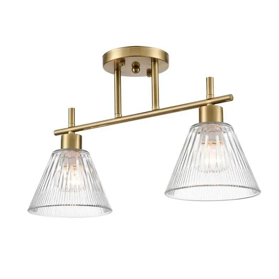 LUMION 8188/2C COMFI LN25 190 латунь/прозрачный, металл/стекло Потолочный светильник E14 2*40W 220V VIVIAN, изображение 6