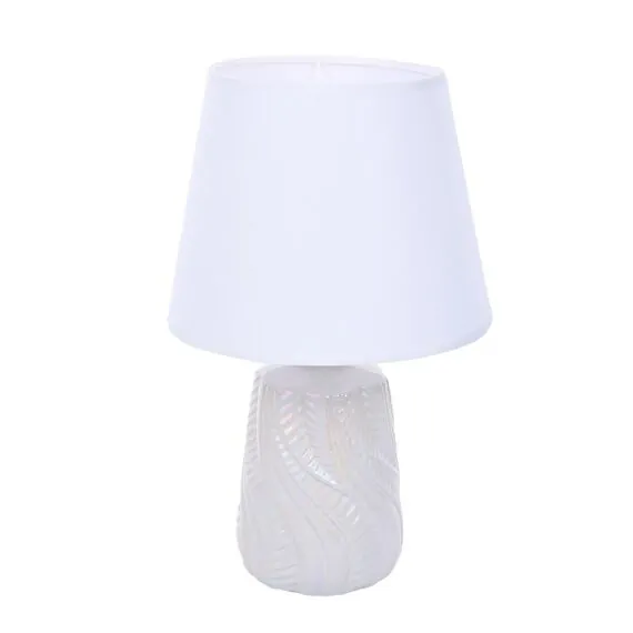 LUMION 8212/1T CLASSI LN25 000 белый жемчужный/белый, керамика/текстиль Настольная лампа Е27 1*60W 220V SINNA